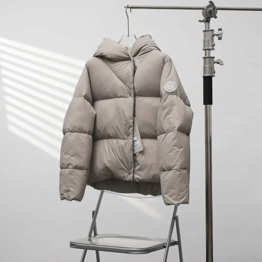 P1100 CANADA GOOSE丨Canada Goose 4829 Rhoda series hooded down jacket Color: Stone Gray Size: XS-L